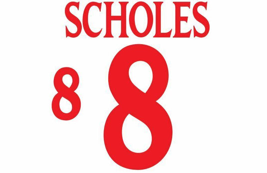 Scholes #8 England Euro 2000 Home Football Nameset shirt