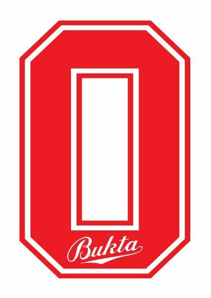 Bukta 1989-1992 Number Red for Football Shirt Nameset inc Wolves Watford