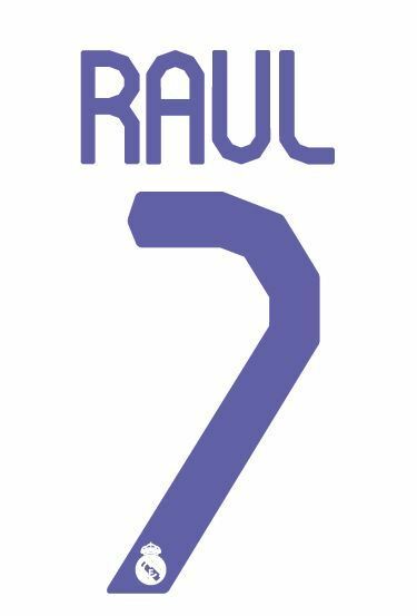 Raul 7 2007-2008 Real Madrid Home Football Nameset for shirt