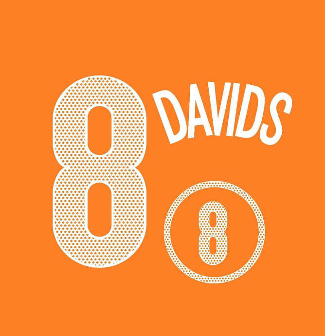 Davids #8 Holland Netherlands Euro 2004 Home Football Nameset for shirt