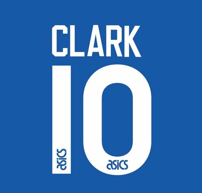 No 10 Clark 1993-1995 Newcastle United Away Football Nameset for shirt