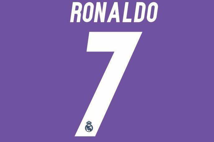 Ronaldo #7 Real Madrid 2016-2017 Away Football Nameset for shirt