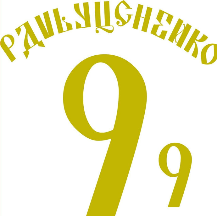 pavlyuchenko #9 Russia 2012-2013 Home Football Nameset for shirt