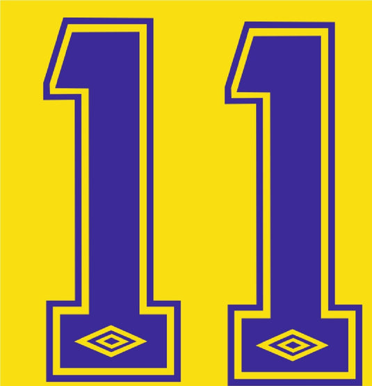 No 11 Leeds United 1990-1992 Away/home League Football Nameset for shirt