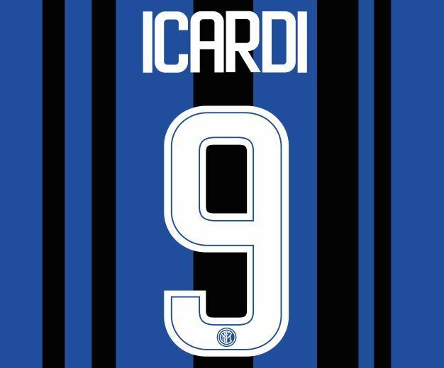 Icardi #9 Inter Milan 2017-2018 Home Football Nameset for shirt