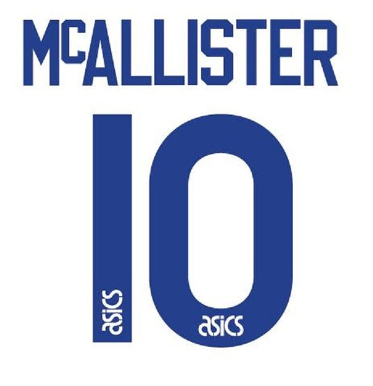 No 10 McAllister Leeds United Home 1994-1996 Football Nameset for shirt