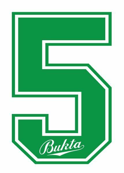 Bukta 1989-1992 Number Green for Football Shirt Nameset