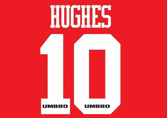 Hughes #10  Manchester United1994 FA Cup Final Football Nameset for shirt