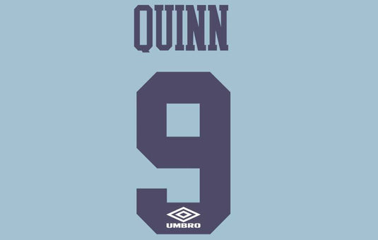 Quinn #9 Manchester City 1993-1995 Home Football Nameset 4 shirt