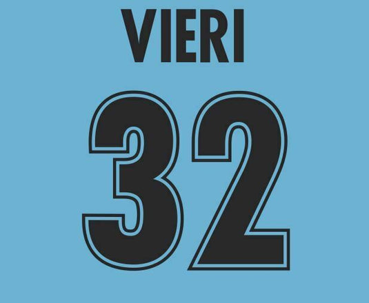 Vieri #32 Lazio 1998-1999 Home Football Nameset (navy) for shirt