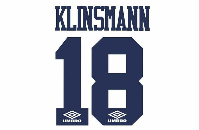 Klinsmann #18 1994-1995 Tottenham Hotspur Spurs Home Football Nameset 4 shirt