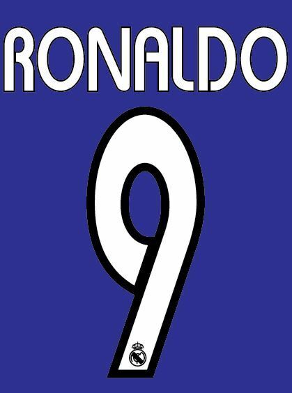 Ronaldo 9 2003-2004 Real Madrid Away Football Nameset for shirt