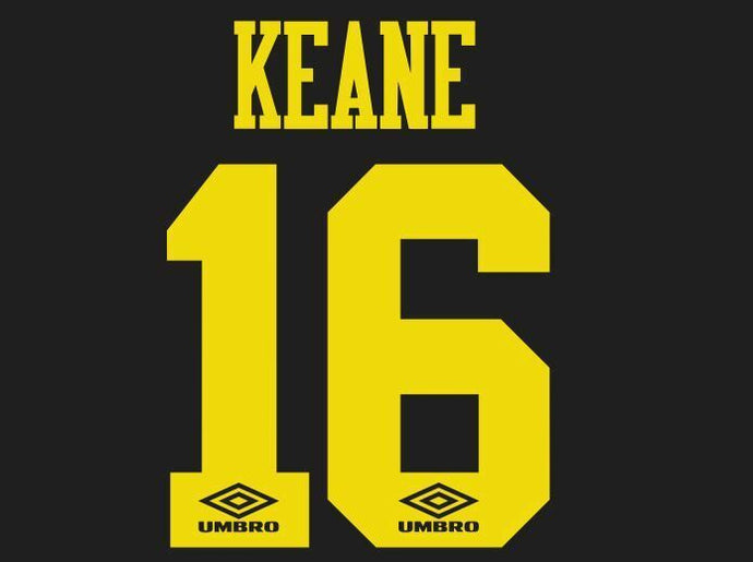 Keane #16 Manchester United 1993-1995 Away Football Nameset for shirt