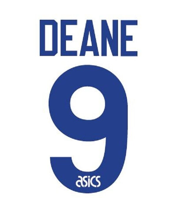 No 9 Deane Leeds United Home 1994-1996 Football Nameset for shirt