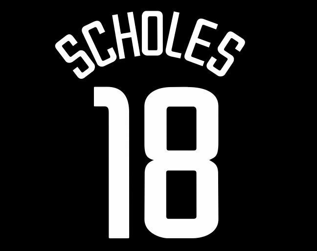 Scholes #18 Manchester United 2003-2004 European Away Football Nameset 4 shirt