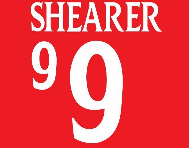 Shearer #9 England Euro 2000 Away Football Nameset shirt