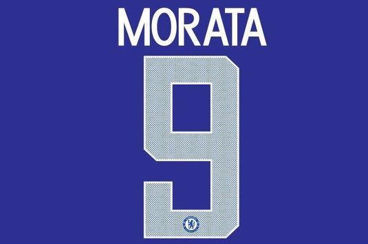 Morata #9 Chelsea 2017-2018 Cup European Home Football Nameset for shirt