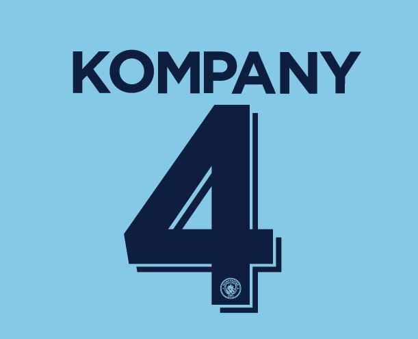 Kompany 4 Manchester City 2016-2017 Cup Nameset for Home Football Shirt