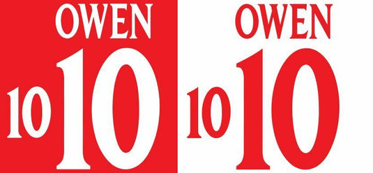 Owen #10 England Euro 2000 Home & Away Football Nameset shirt