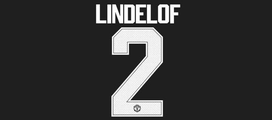 Lindelof #2 Manchester United 2017-2018 European Cup Away Football Nameset shirt