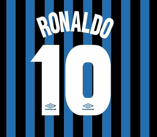 Ronaldo 10 Inter Milan 1997-1998 Home Football Nameset for shirt