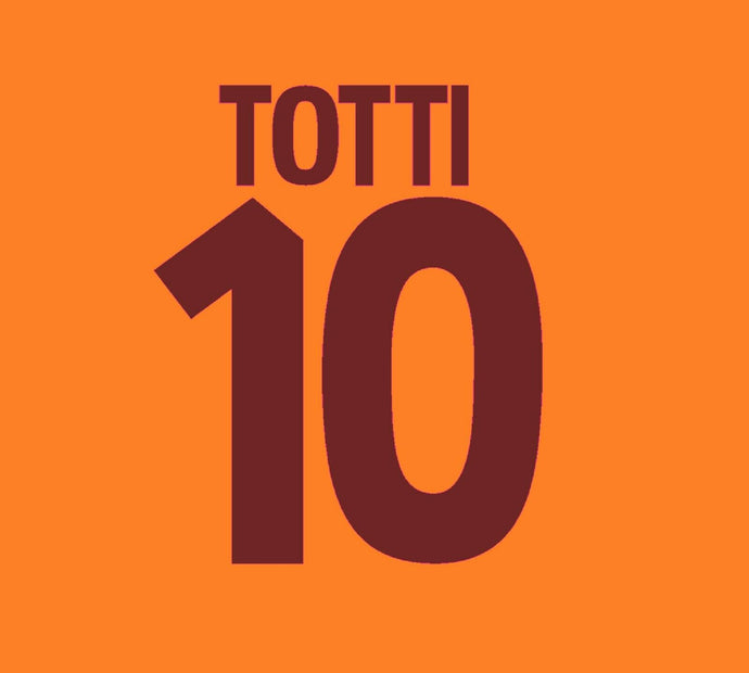 Totti #10 Roma 2000-2002 Away Football Nameset for shirt