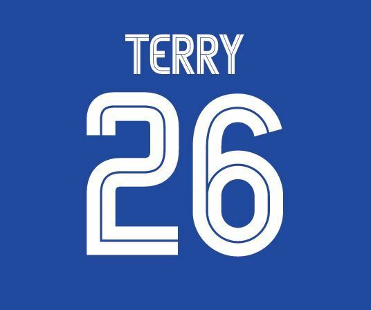 Terry 26 Chelsea 2004-2006 home champions league Football Nameset