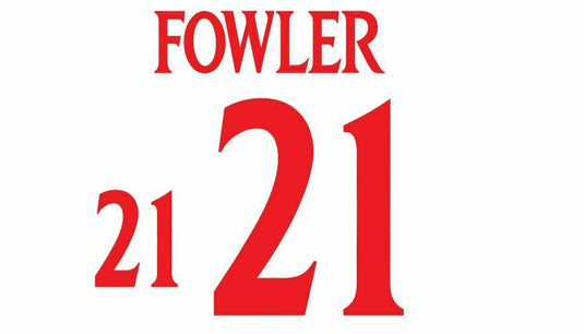 Fowler #21 England Euro 2000 Home Football Nameset shirt