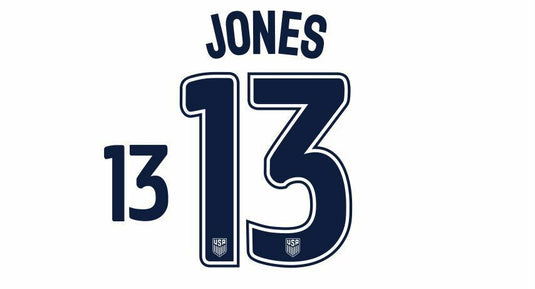 Jones #13 USA 2016 Home Football Nameset for shirt United States of America