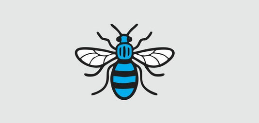 Manchester Worker Bee Logo Manchester City blue white wings for T Shirt Football