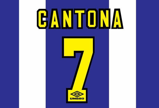 Cantona #7  Manchester United 1995-1997 Third 3rd Football Nameset for shirt