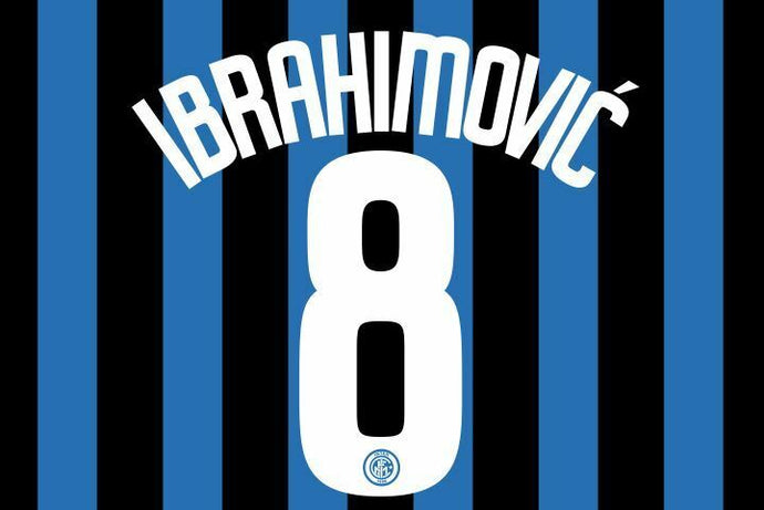 Ibrahimovic #9 Inter Milan 2006-2007 Home Football Nameset for shirt