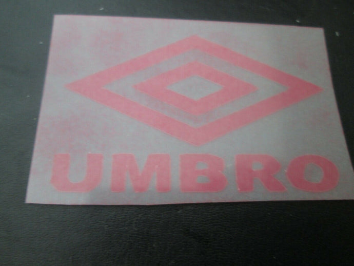 Red Umbro Logo Retro Capital Letters Football Nameset for shirt