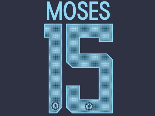 Moses #15 Chelsea 2017-2018 Camo Cup European Football Nameset for shirt