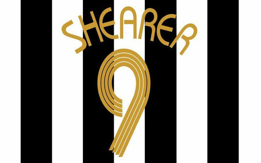 Shearer #9 Testimonial & European Newcastle United Football Nameset for shirt