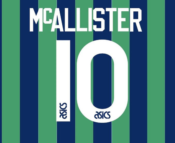 No 10 McAllister Leeds United Third 1994-1996 Football Nameset for shirt