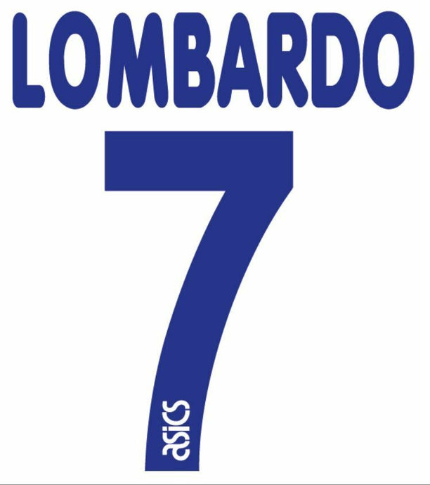 Lombardo #7 Sampdoria 1995-1996 Away Football Nameset for shirt