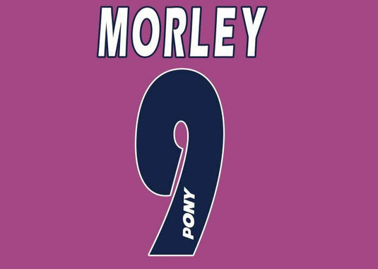 Morley #9 West Ham United 1993-1995 Hammers Football Nameset 4 shirt