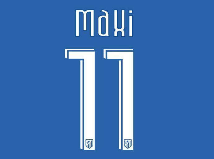 Maxi #11 Atletico Madrid 2007-2008 Away Football Nameset for shirt