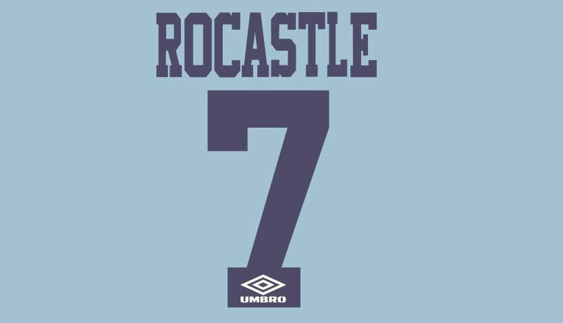 Chargez l&#39;image dans la visionneuse de la galerie, Rocastle #7 Manchester City 1993-1994 Home Football Nameset 4 shirt
