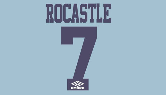 Rocastle #7 Manchester City 1993-1994 Home Football Nameset 4 shirt