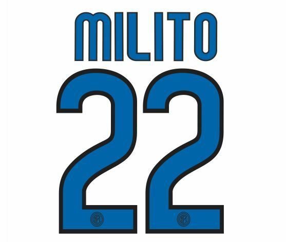 Milito #22 Inter Milan 2009-2010 Away Football Nameset for shirt