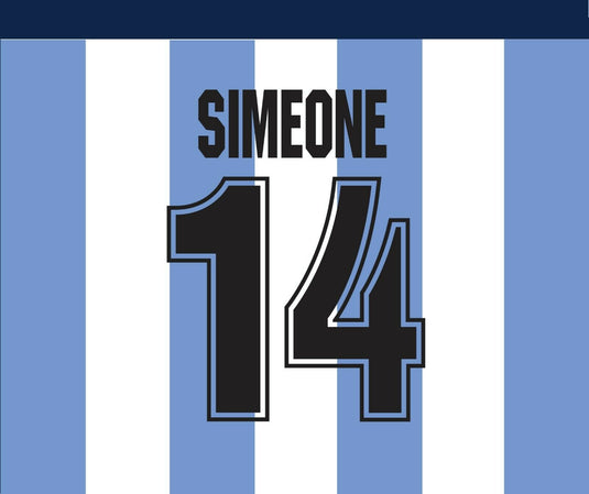 Simone #14 1999-2000 Argentina Home Football Nameset for shirt