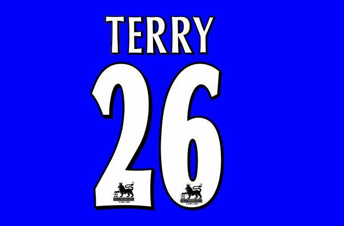 Terry #26 Chelsea  2003-2006 Home  Football Nameset for shirt