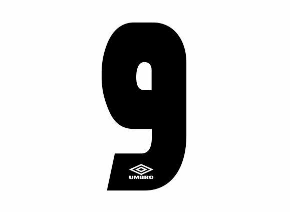 Load image into Gallery viewer, Umbro 1990&#39;s Black Felt Choose Your Number Football Shirt Soccer Heat Print
