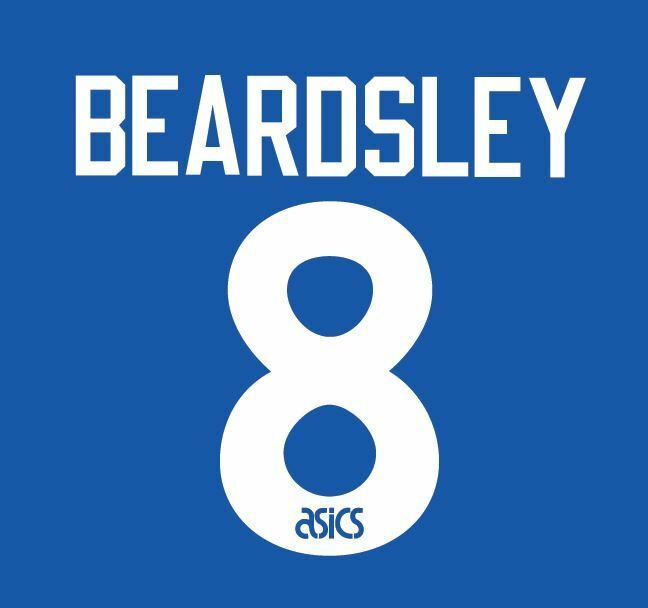 No 8 Beardsley 1993-1995 Newcastle United Away Football Nameset for shirt