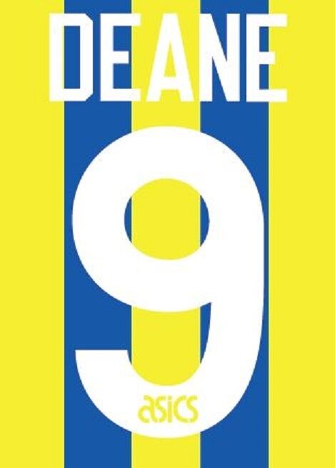 No 9 Deane Leeds United Away 1994-1996 Football Nameset for shirt