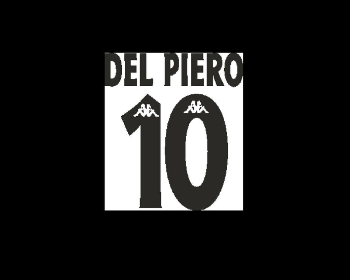 Del Pieroi #10 Kappa Juventus 1995-1996 Home Football Nameset for shirt