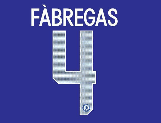 Fabregas #4 Chelsea 2017-2018 Cup European Home Football Nameset for shirt