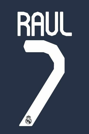 Raul 7 2007-2008 Real Madrid Third/away Football Nameset for shirt